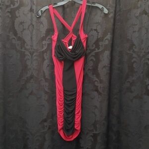 Red/Black Clubwear Mini Dress